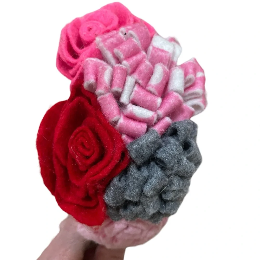 Girls oversized hair bow big flower sequin puff headbands fascinator set of 2